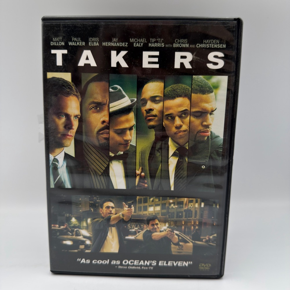 Takers DVD Paul Walker Idris Elba Chris Brown Action Thriller Movie Widescreen